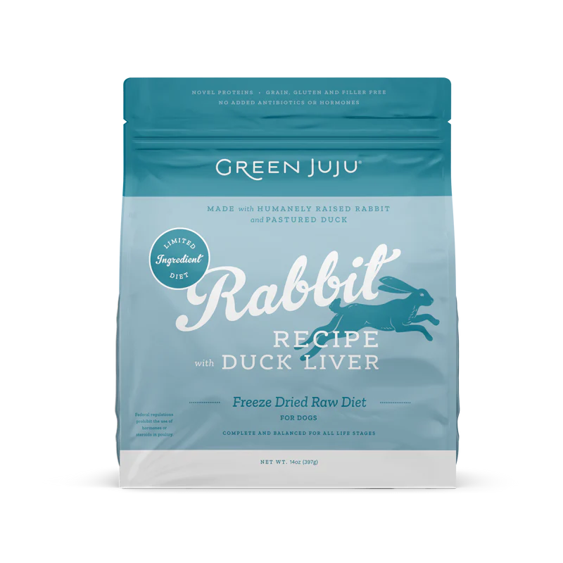 Green Juju Freeze Dried Raw Diet - Rabbit w/Duck liver Recipe (397g ...