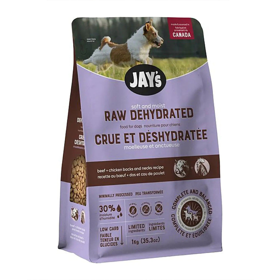 JAYs Raw Dehydrated Food - Beef & Chicken backs w/necks recipe