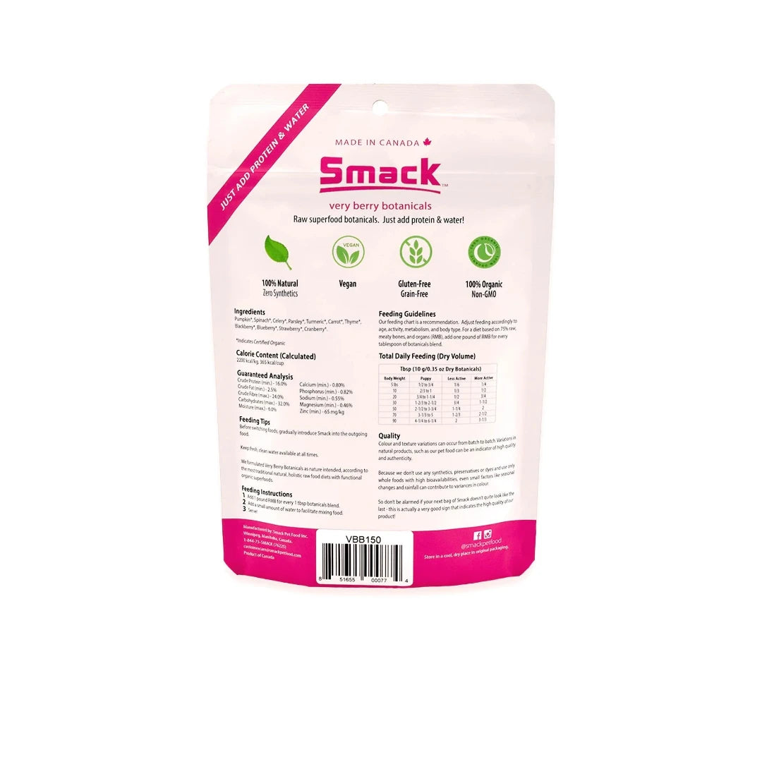 Smack Dehydrated Dog Botanicals - Very Berry